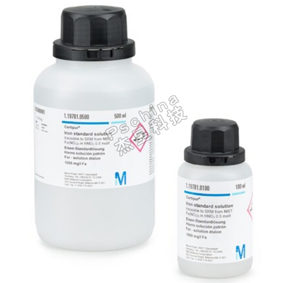 默克Merck|AAS铜标准液1000mg/l|100mL/瓶|1.19786.0100|ME1197860100|7697-37-2,3251-23-8